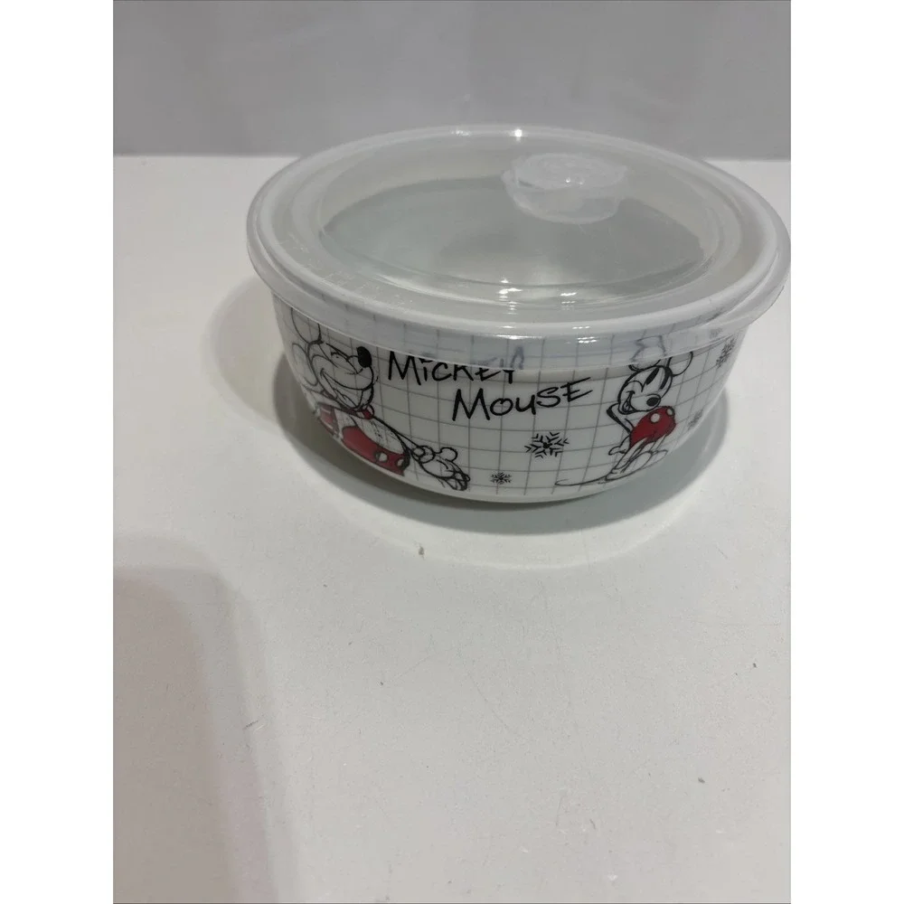 Christmas Disney Mickey & Minnie Mouse Sketchbook Ceramic Food Storage